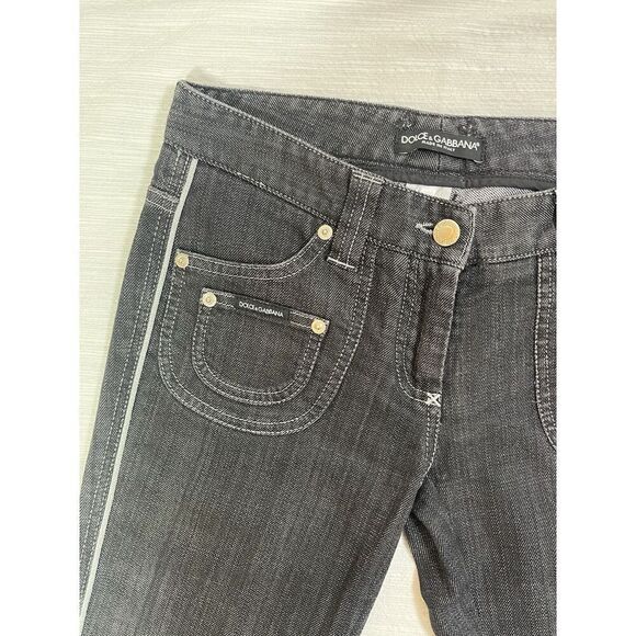Dolce & Gabbana Skinny Ankle Zip Low Rise Jeans Black Gray Women’s 38 IT 28x31” - Picture 11 of 13